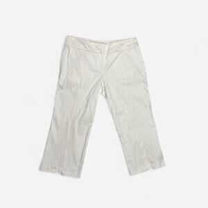 Trina Turk Los Angeles white low rise fitted capris - size 4